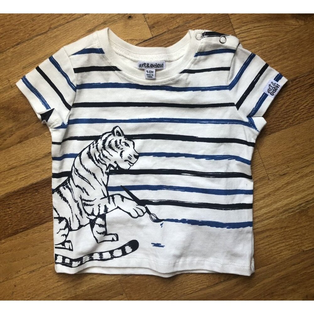 Art & eden 9-12M Tiger & Stripes Tee